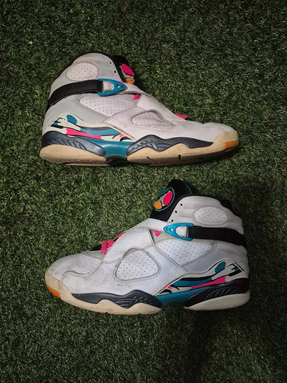 Nike Air Jordan 8 Retro South Beach White Turbo Green
